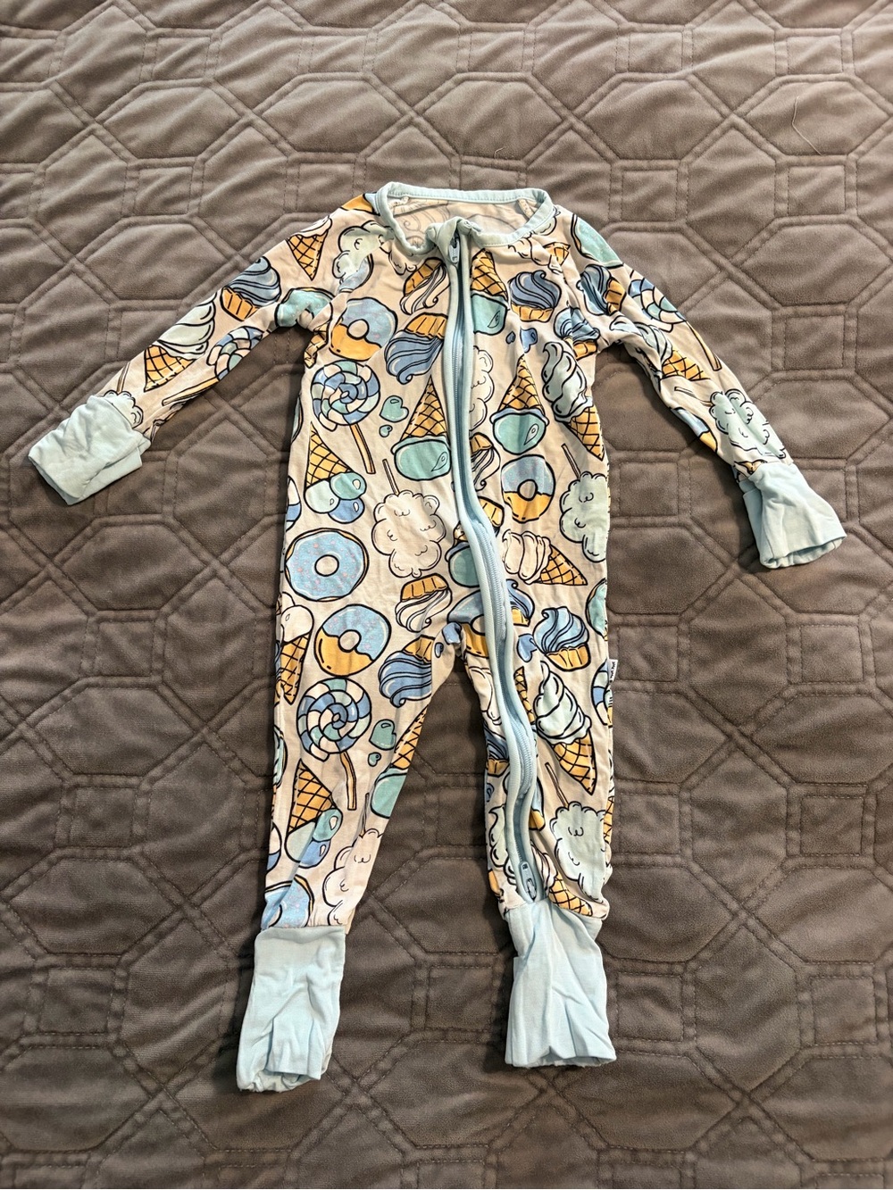 Little Sleepies 0-3 Blue Sweet Treats Zippy